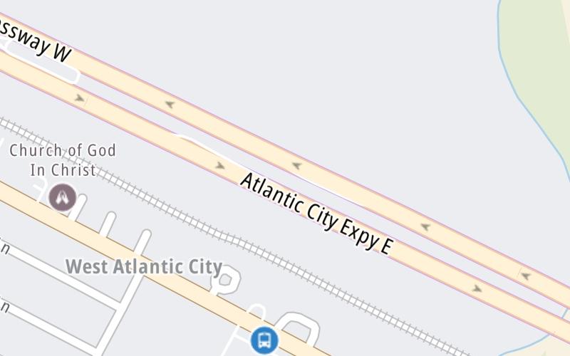 Static map of Atlantic City Expressway at ACE Visitor Welcome Center