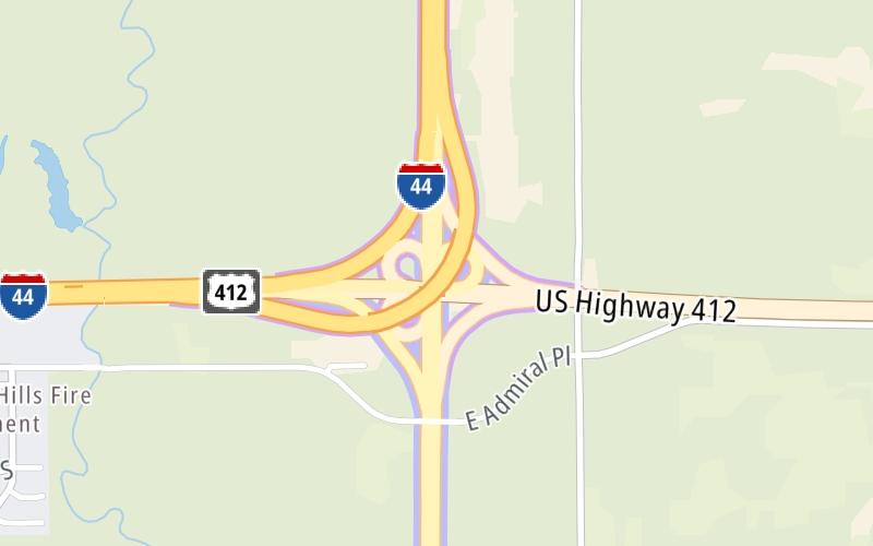 US 412 West/I–44 West