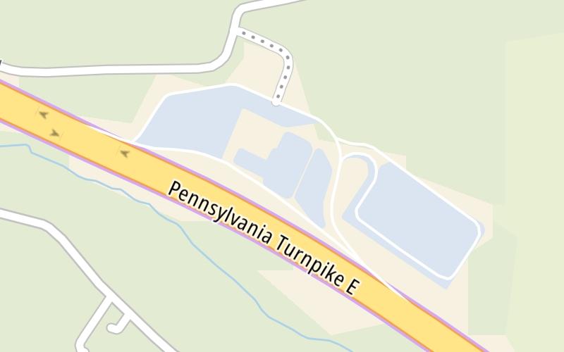 Static map of Pennsylvania Turnpike at New Stanton Service Plaza