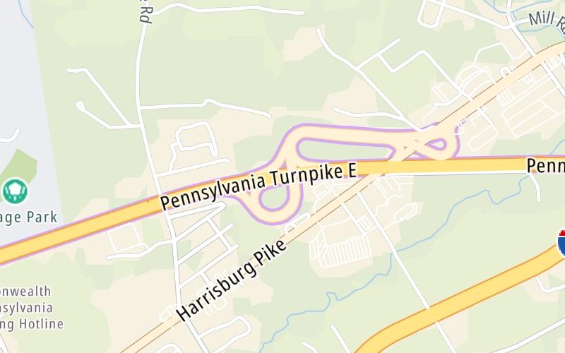 Static map of Pennsylvania Turnpike at I-81 / US 11 / Harrisburg Pike