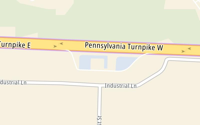 Static map of Pennsylvania Turnpike at Highspire Service Plaza