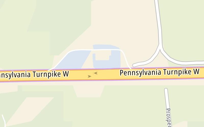 Static map of Pennsylvania Turnpike at Lawn Service Plaza