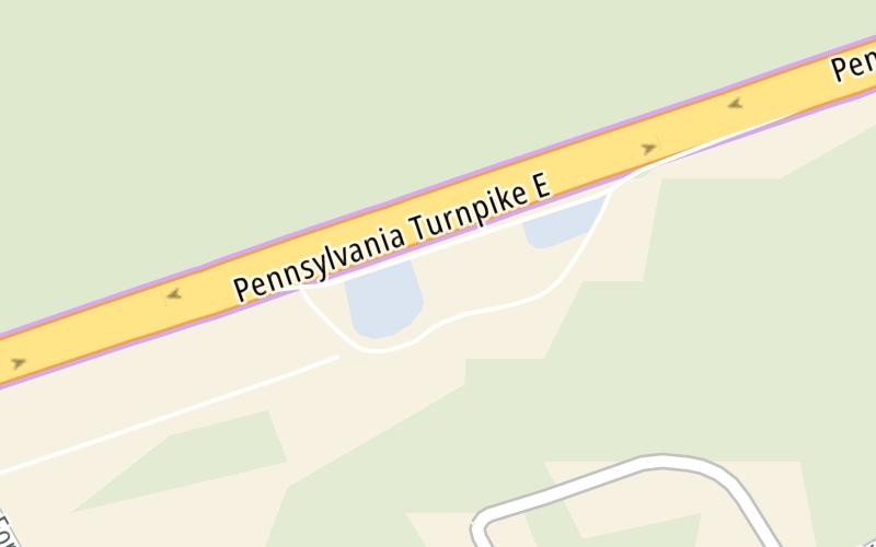 Static map of Pennsylvania Turnpike at Valley Forge Service Plaza