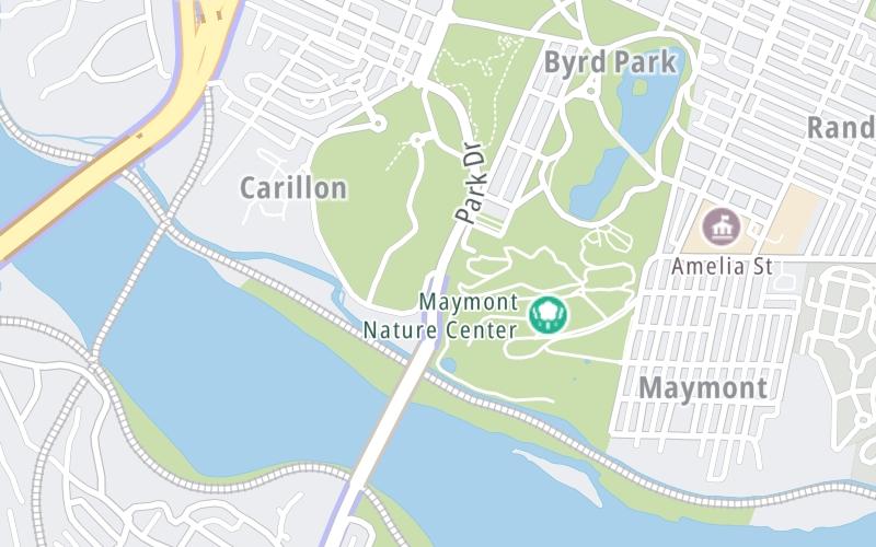 Static map of Boulevard Bridge at Park Drive