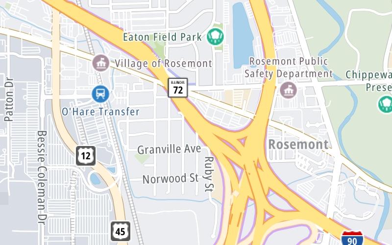 O'Hare / I-90 EB to I-190 WB / I-294 SB