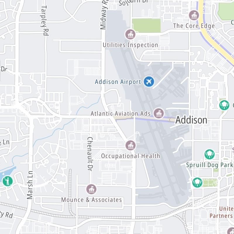 Addison Airport Toll Tunnel static map