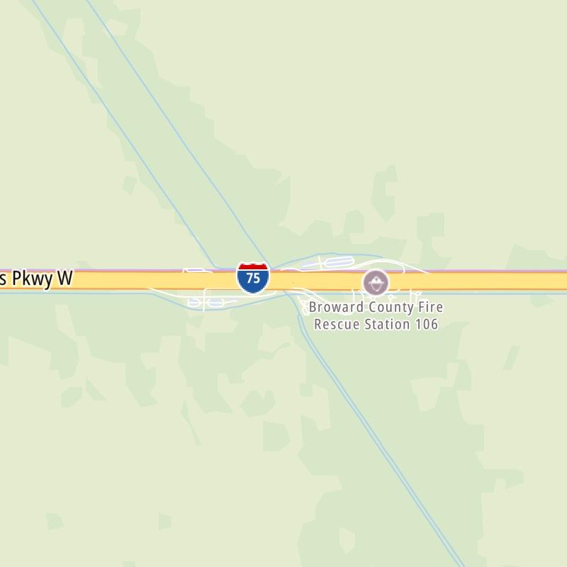 Static map a segment of Alligator Alley