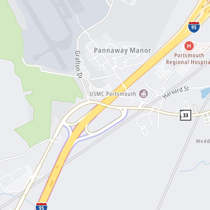 Static map a segment of the Blue Star Turnpike