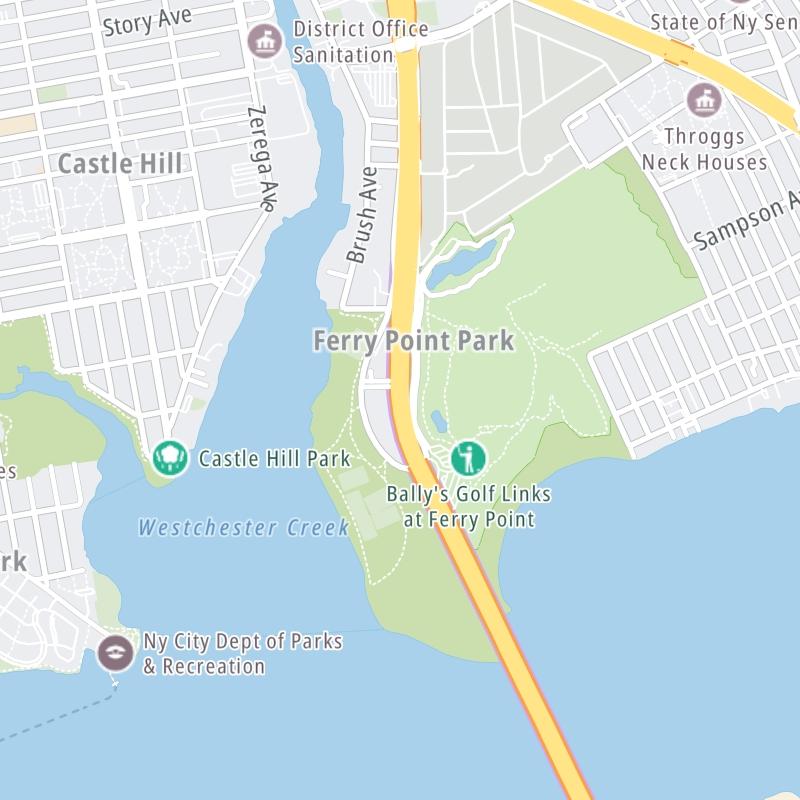 Static map a segment of the Bronx Whitestone Bridge
