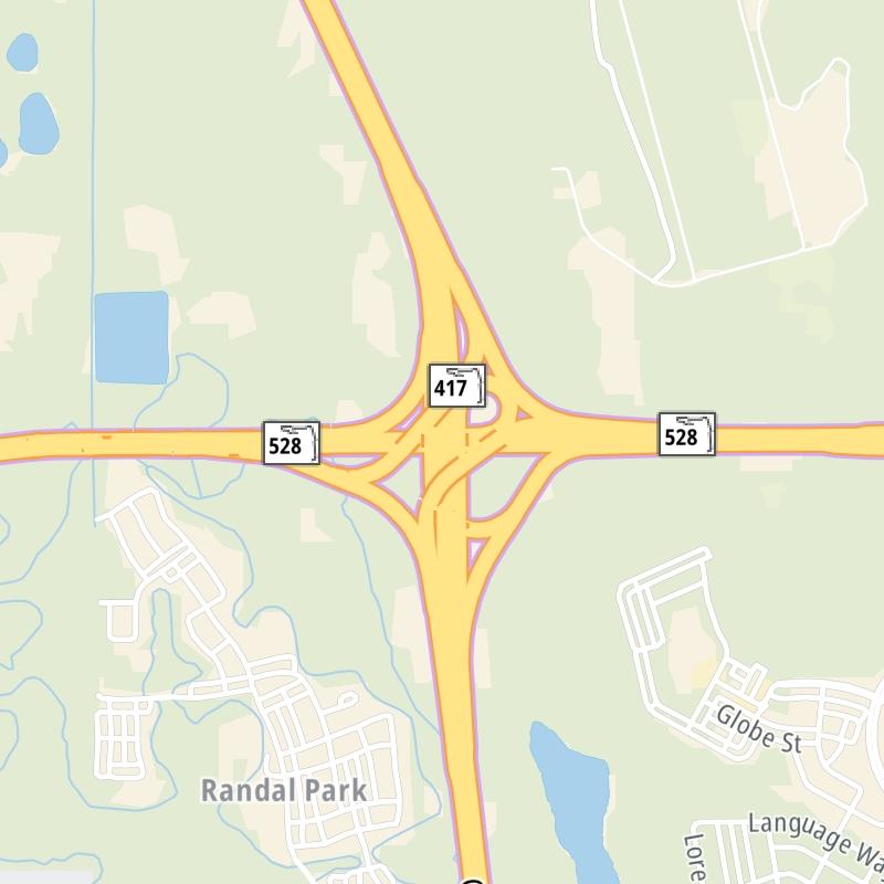Central Florida Greeneway/Seminole Expy static map