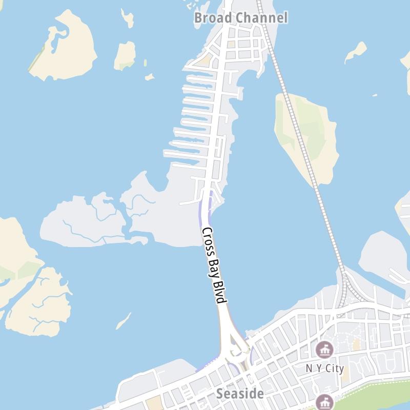 Static map a segment of the Cross Bay Veterans Memorial Bridge