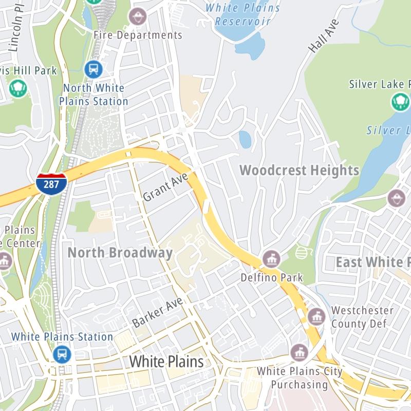 Static map a segment of the Cross Westchester Expressway