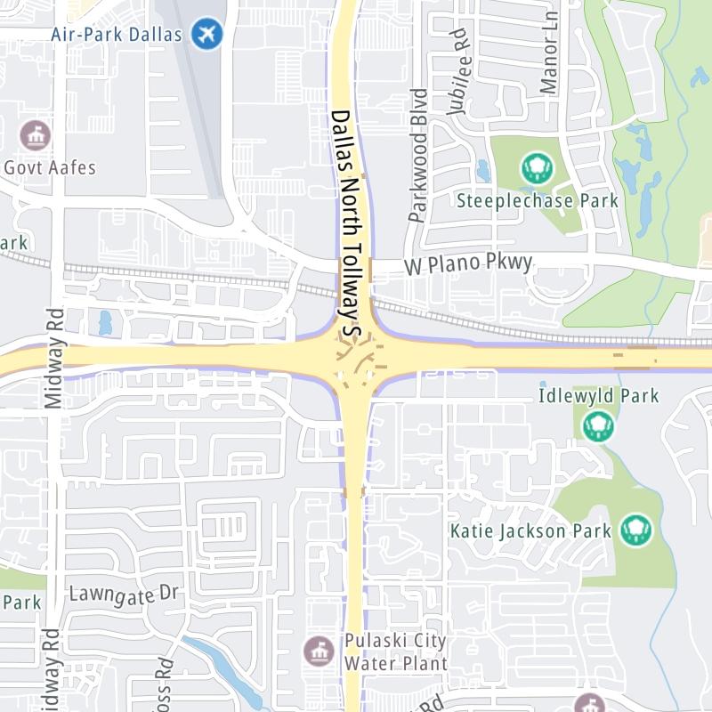 Dallas North Tollway static map