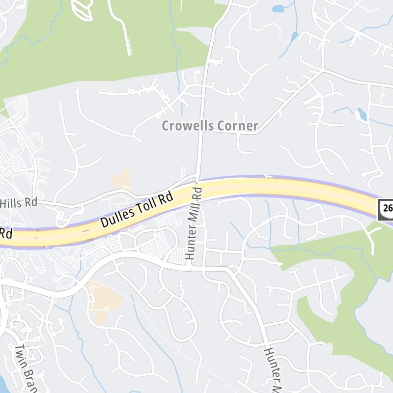 Static map a segment of the Dulles Toll Road