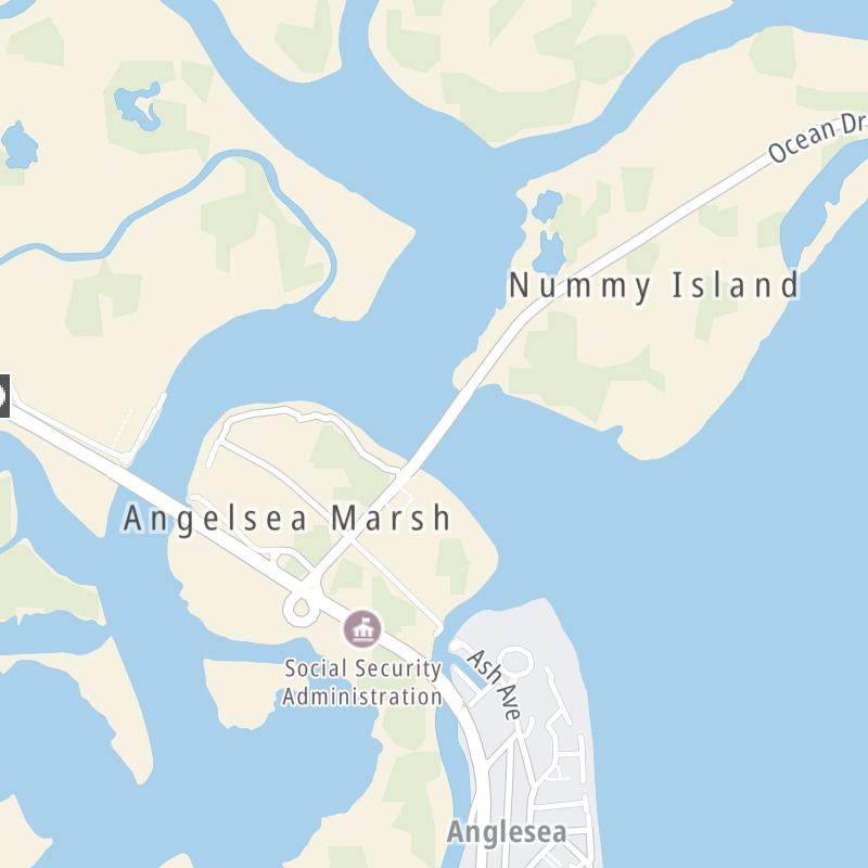 Static map a segment of the Grassy Sound Bridge