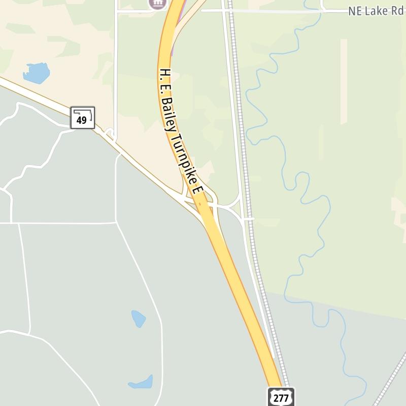 H E Bailey Turnpike static map