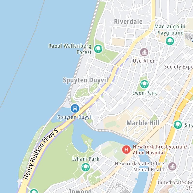 Henry Hudson Bridge static map