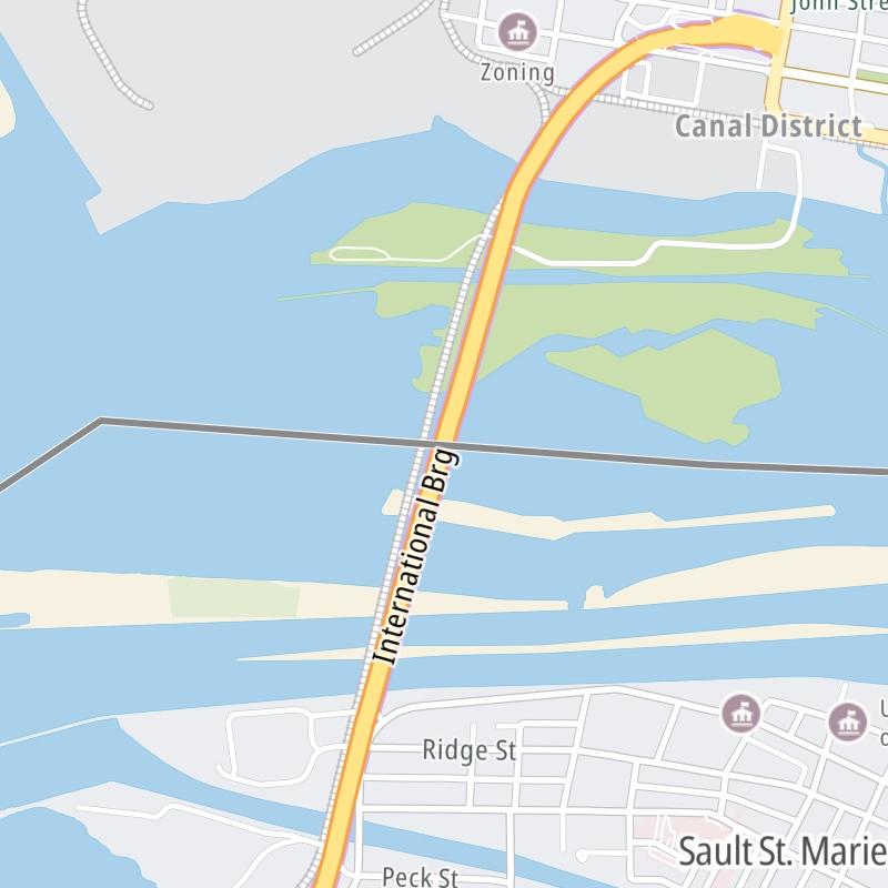 International Bridge At Sault Ste Marie static map