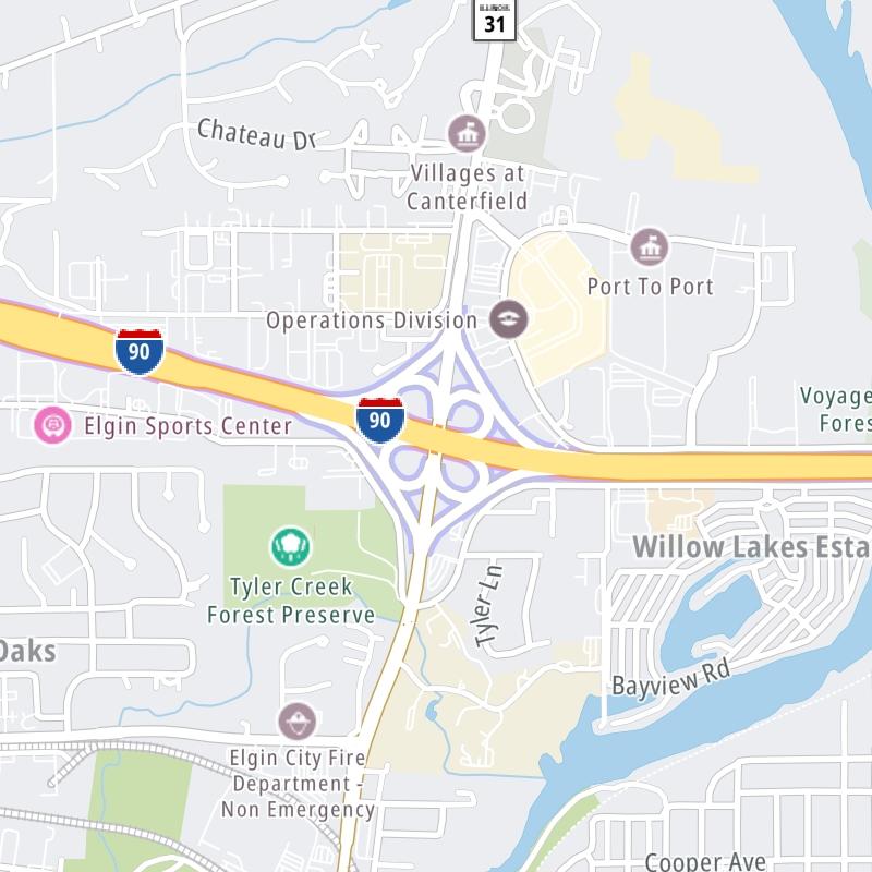 Jane Addams Memorial Tollway static map
