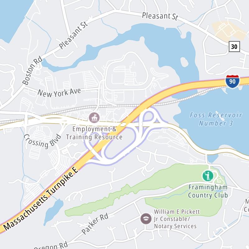 Massachusetts Turnpike static map