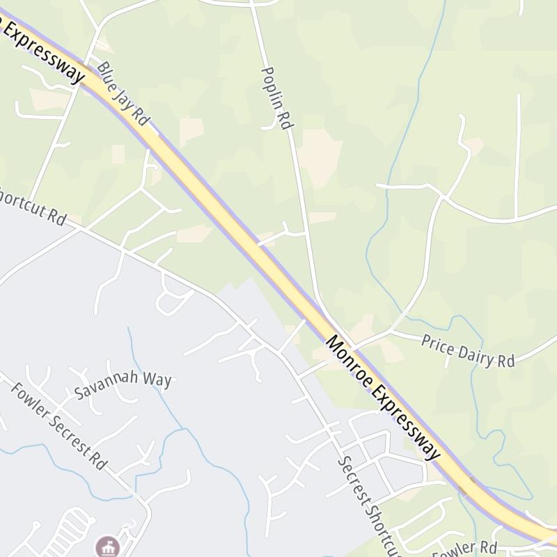 Static map a segment of the Monroe Expressway