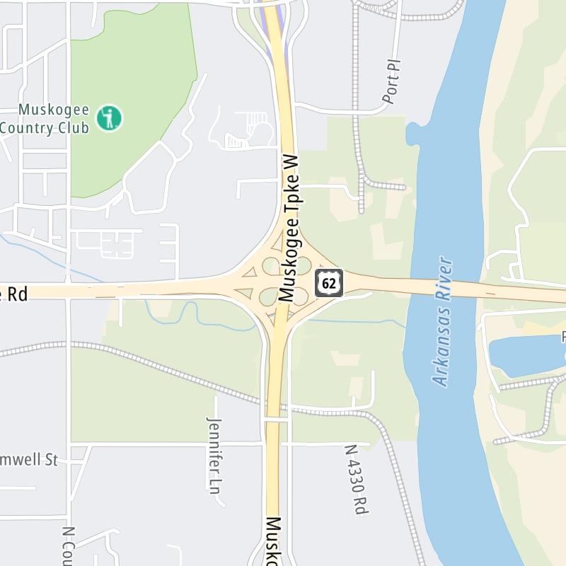 Muskogee Turnpike static map