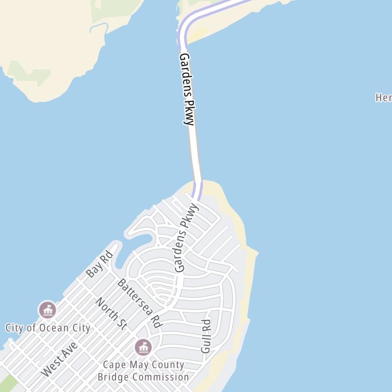 Ocean City Longport Bridge static map