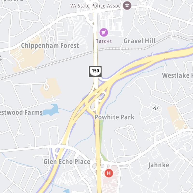 Powhite Parkway static map