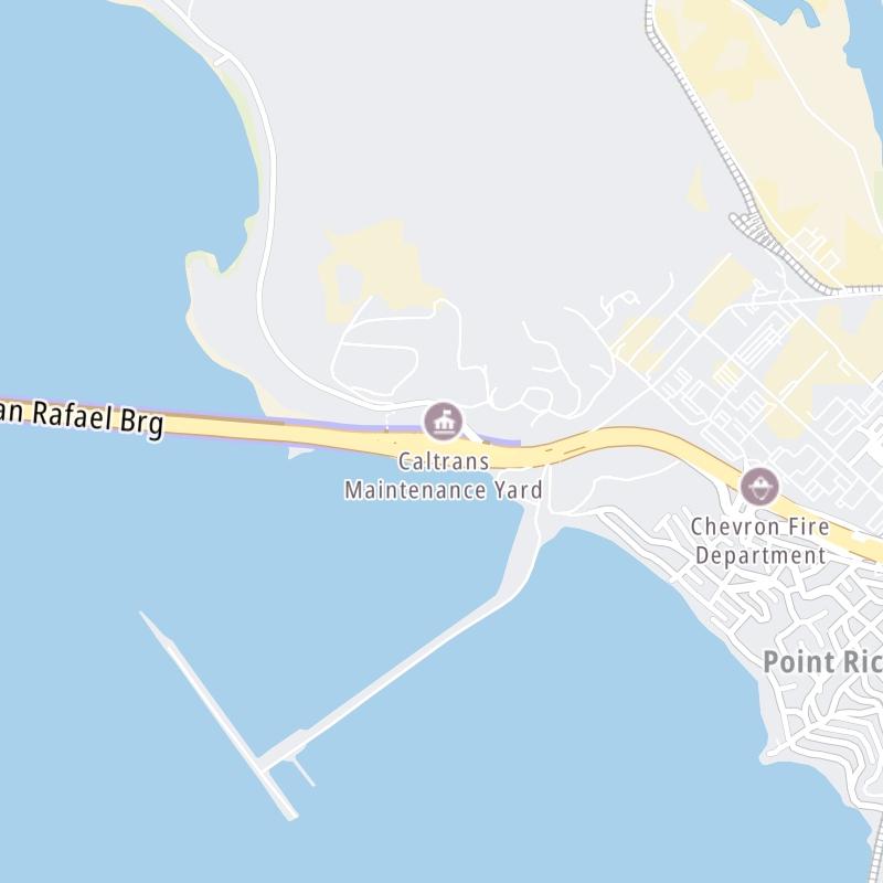 Static map a segment of the Richmond San Rafael Bridge