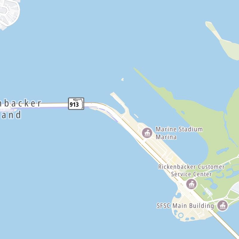 Rickenbacker Causeway static map