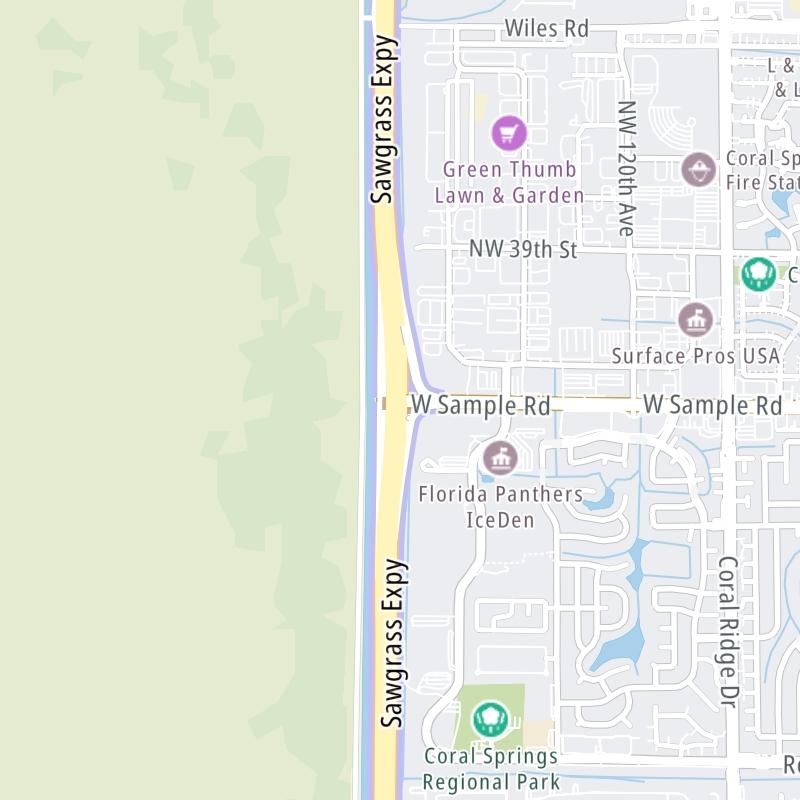 Sawgrass Expressway static map
