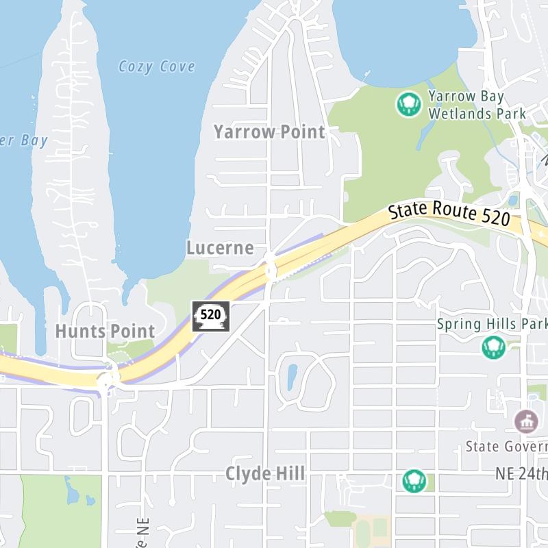 SR 520 Bridge static map