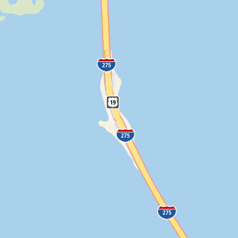 Static map a segment of the Sunshine Skyway