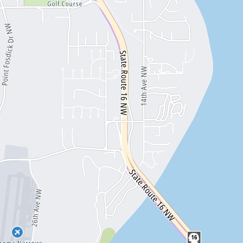 Static map a segment of the Tacoma Narrows Bridge