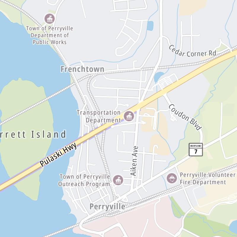 Static map a segment of the Thomas J Hatem Memorial Bridge