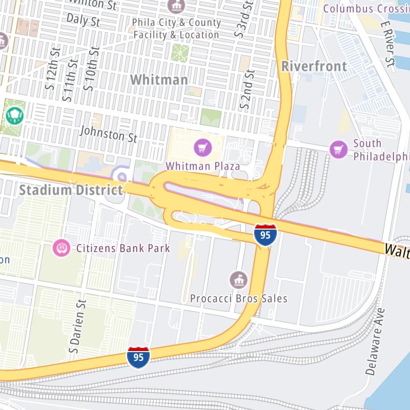 Walt Whitman Bridge static map