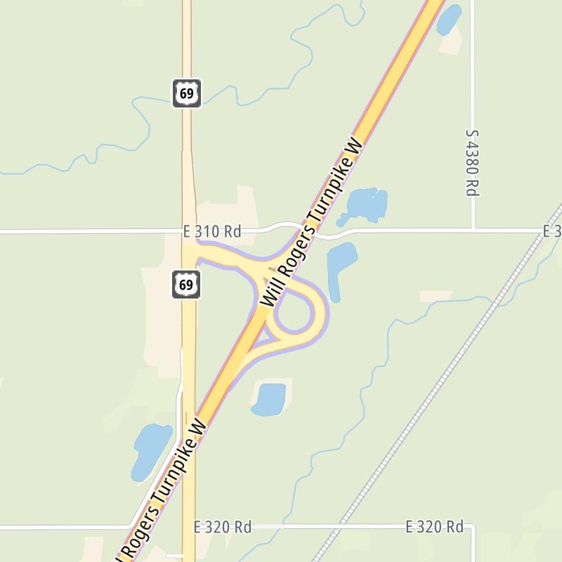 Will Rogers Turnpike static map